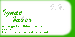 ignac haber business card